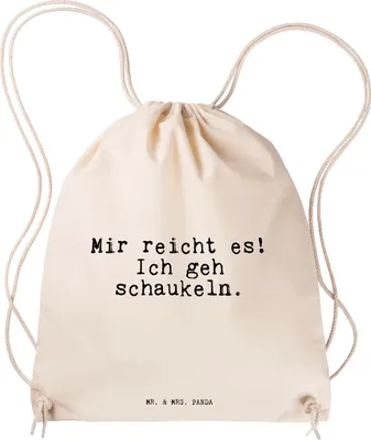Produktbild von Mr. & Mrs. Panda Jutebeutel Mir reicht es! Ich... - Transparent - Geschenk, Zitat, Beutel, Kleiner Rucksack, gymnastiktasche, Sprüche, Neustart, Turnbeutel, wander