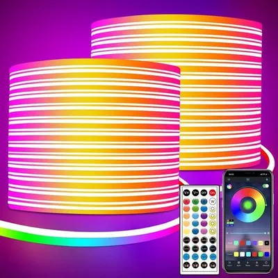 Obrázek produktu pro Flexibilní RGB LED pásky, 30 m, s dálkovým ovládáním a ovládáním přes aplikaci – vodotěsné (IP65) pro vnitřní i venkovní dekorace