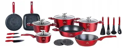 Imagen del producto de Conjunto de ollas y sartenes 21-Delige - Juego de ollas - Utensilios de cocina - Sartenes - Ollas con tapa - Apto para inducción