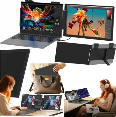 Zdjęcie produktu dla Monitor przenośny DO LAPTOPA KONSOLI 14" FULL HD IPS SLIM ZEUSLAP Z14P
