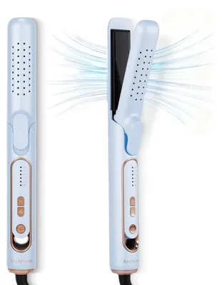 Produktbild von 2-in-1 Haarglätter und Lockenstab mit Kaltluft, 5 Temperaturstufen (140-220°C), Blow-Funktion für Schnellstyling, Glätteisen für Locken | Lockenstab und Glätteisen 2 in 1