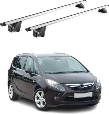 Obrázok produktu pre Strešný nosič Základný nosič pre Opel Zafira C Tourer 2011-2019 100 kg hliník šedý 2 diely ABE
