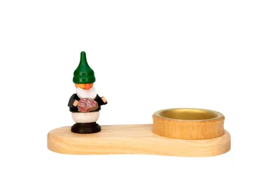 Obrázek produktu pro Stojánek na čajovou svíčku skřítek s rudou barvou ŠxVxH 13x7x6cm NOVINKA