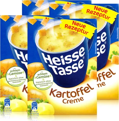 Produktbild von Heisse Tasse Kartoffel Creme mit Croûtons 3 Beutel á 18g (4er Pack)