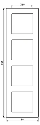 Produktbild von JUNG AC584CH - Champagner - Duroplast - Glänzend - JUNG - 84 mm - 297 mm