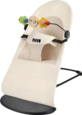 Produktbild von Baby-Schaukelstuhl, Tragfähigkeit 20 kg, geeignet für 0-36 Monate, Stoffmaterial, TT004-Weiß