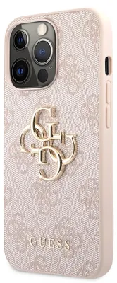 Obrázok produktu pre Guess GUHCP13X4GMGPI pevný kryt pre iPhone 13 Pro Max 6,7" ružový s veľkým metalovým logom