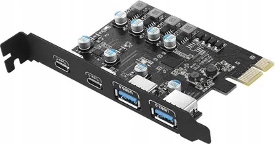 Produktbild von Erweiterungskarte für PC PCI PCIe 2x USB 2x USB-C