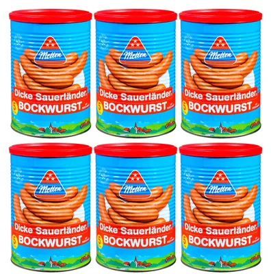 Produktbild von Metten Dicke Sauerländer - Bockwurst  (6x5x100g) 3kg