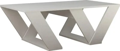 Image de Table basse en bois "Pipra" - 110 x 60 x 40 cm - Blanc