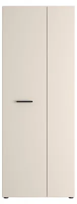Produktbild von Forte NET306 moderner Mehrzweckschrank 70, schmaler Schrank, 2-türig, Holzwerkstoff, Flur, Diele, Kaschmir|Beige, 68,7 cm breit x 181,1 cm hoch x 36,5 cm tief