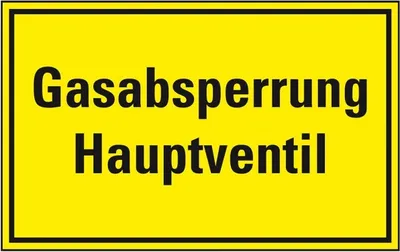 Produktbild von Dreifke® Schild I Hinweisschild Gasabsperrung Hauptventil, Kunststoff, 300x200mm
