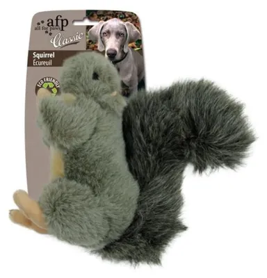 Immagine prodotto di Giocattolo per cani "All For Paws" a forma di scoiattolo, con funzione sonora, 23 cm