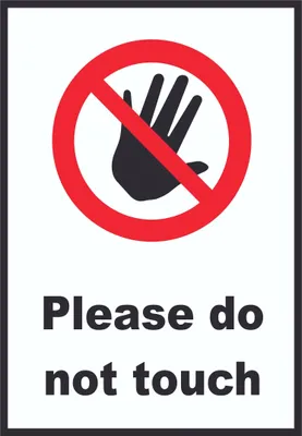 Produktbild von Do not touch Schild A4 (210x297mm)