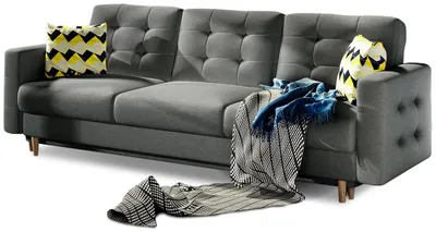 Produktbild von Sofa SASHA 3-Sitzer, grau, faltbar, 233 cm Breite, 93 cm Höhe