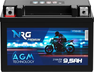 Produktbild von NRG AGM Motorradbatterie YTX9-BS 9,5Ah 12V
