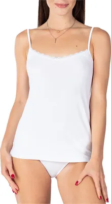 Produktbild von Bellivalini Damen Unterhemd aus Viskose mit Spitze BLV50-219 (Weiß, XXL )