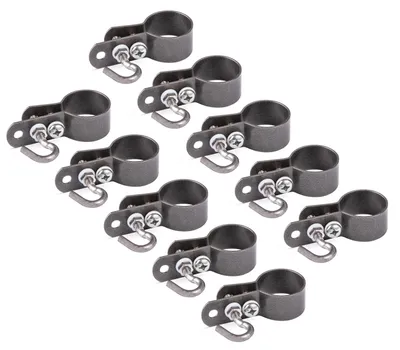 Produktbild von Alberts 832292 Schelle für Geflechtspannstäbe, verzinkt, anthrazit-metallic, Schellen-Ø 34 mm, 10er Set