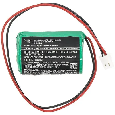 Image de , Batterie pour Domotique / Smart Home Compatible avec Visonic MCS-710, MCS-720, Powermax Bell Box, 0-9912-J (7.2V 230mAh)