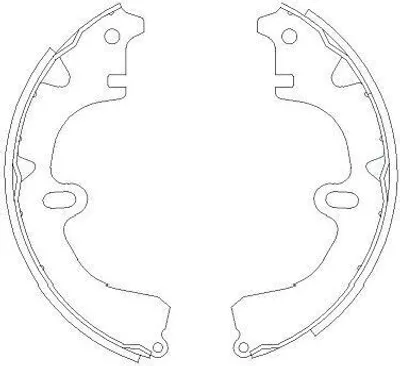 Produktbild von KAVO PARTS Bremsbackensatz Trommelbremse Hinten für TOYOTA COROLLA Liftback (E11) 200mm KBS-9918