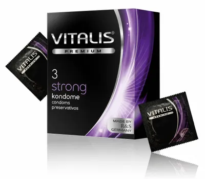 Productafbeelding van Strong (vitalis) - 3 extra condooms, AI-gegenereerde afbeelding