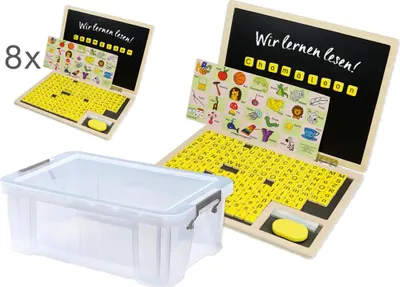 Produktbild von TimeTEX Klassensatz Lese-Klapp-Computer, 8-tlg., in Box