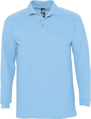 Immagine prodotto di SOLS camicia / polo da uomo a manica lunga in piqué invernale II, manica lunga PC329 (S) (blu cielo)