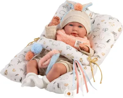Produktbild von Llorens 74128 Neugeborene realistische Babypuppe mit Geräuschen und weichem Stoffkörper, 42 cm