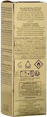 The image shows the side panel of a product box with text and icons.