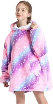 Productafbeelding van Famanu Fleece Hoodie-deken, extra groot - zachte, wollen deken voor de winter
