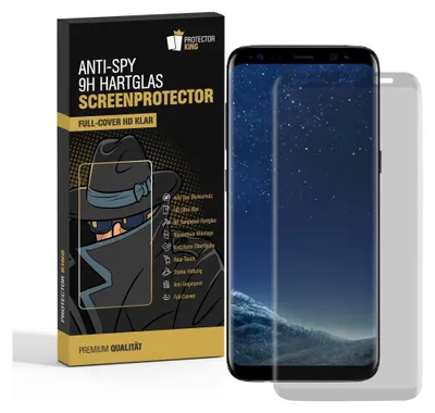 Produktbild von 2x 9H Hartglas für Samsung Galaxy S8 FULL CURVED Privacy ANTI-SPY Panzerfolie Displayschutz HD Schutzfolie Schutzglas Panzerglas Blickschutz