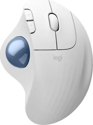 Immagine prodotto di Mouse ergonomico wireless Logitech Ergo M575S, 2,4 GHz, 1000 DPI, bianco
