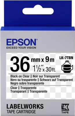 Immagine prodotto di Epson LK-7TBN nastro per etichettatrice Nero trasparente