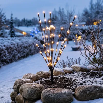 Produktbild von esotec Solar Lichterzweige mit 60 warmweißen LEDs wetterfest IP44 outdoor 102582