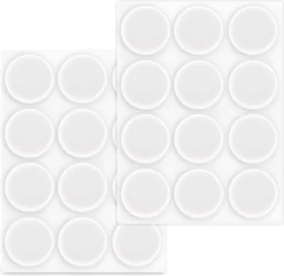 Produktbild von Navaris Elastikpuffer selbstklebend - Silikon Stopper transparent - 24x Schutzpuffer - Gummipuffer selbstklebend Türpuffer - Gumminoppen Ø 22mm -