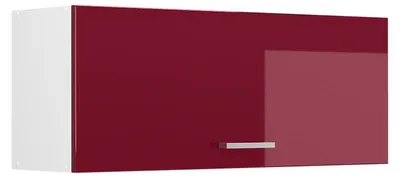 Zdjęcie produktu dla Szafka ścienna Vicco R-Line Czerwony połysk/Biały 100 cm Płaski, Model 63151
