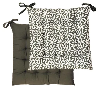 Image de Coussin d'assise Atout Ciel, carré, bicolore, 40 x 40 cm, couleur kaki