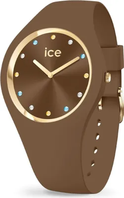 Produktbild von Ice Watch ICE cosmos Damenuhr 022285, Braun, Silikon, Mineral, Edelstahl, Resin, goldene Pailletten-Details, 180mm, 10 bar, 130g