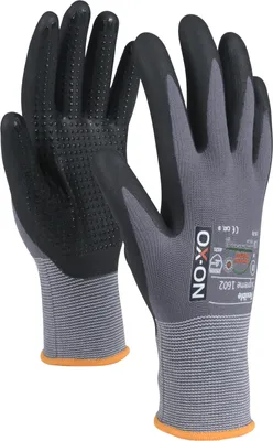 Produktbild von OX-ON Flexible Supreme 1602 Arbeitshandschuhe mit Noppen, grau, Größe (10/XL), 1 Paar