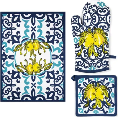 Produktbild von Excelsa Küchentextilien-Set 3-Teilig Amalfi Bunt