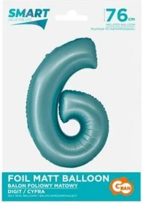 Immagine prodotto di Balon fol Smart Cyfra6 j.niebmat76cm CH-SJN6 58953