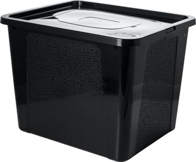 Plastový Kontajner S Vekom Multibox 40X33X30 Cm, 30 L Čierny