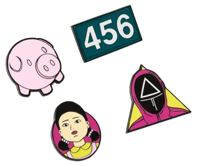 Obrázok produktu pre Sada odznakov Squid Game - Pin Set (4 ks)