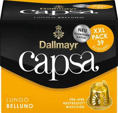 Produktbild von Dallmayr Capsa Lungo Belluno XXL Kaffekapseln, 39 Kapseln