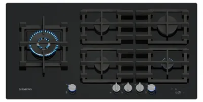 Produktbild von Siemens iQ700 ER9A6SH40, Schwarz, Integriert, 90 cm, Gaskochfeld, Gehärtetes Glas, 5 Zone(n)