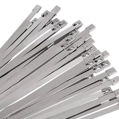 Immagine prodotto di Set di 50 fascette stringicavo in acciaio inossidabile, dimensioni 500x10 mm