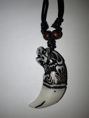 Produktbild von Kette, Zahn Anhänger, Drachen, Modeschmuck Ketten Geschenke Schmuck