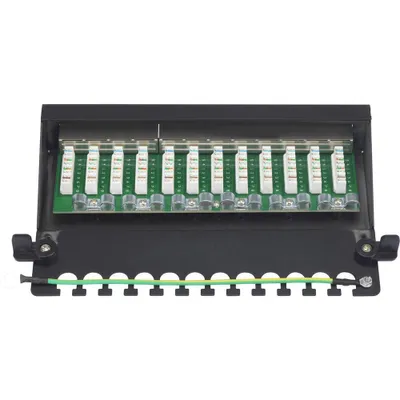 Produktbild von Renkforce 12 Port Netzwerk-Patchbox CAT 6a 1 HE Bestückt