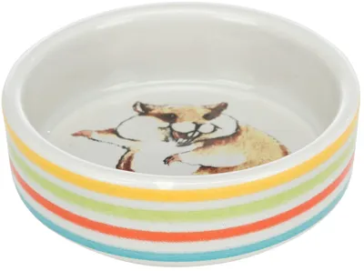 Produktbild von Trixie Keramiknapf, Hamster 80 ml/ø 8 cm, bunt/creme