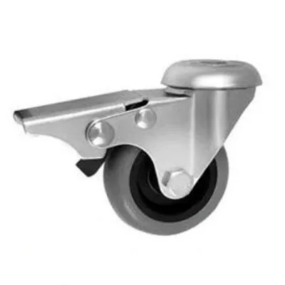 Produktbild von Möbelrad Möbelrolle  50 mm, Lenkrolle mit Rückenloch mit Bremse, Tragfähigkeit 40kg / M57TPUH